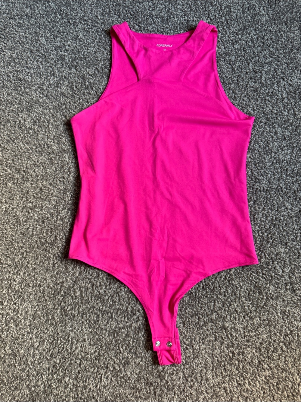 Adoremaly Women's Racerback Bodysuit in Hot Pink